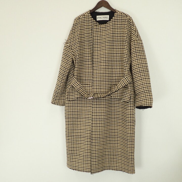 楽天市場】INSCRIRE アンスクリア 17AW-CT1B 千鳥柄 ウール混 ベルト 
