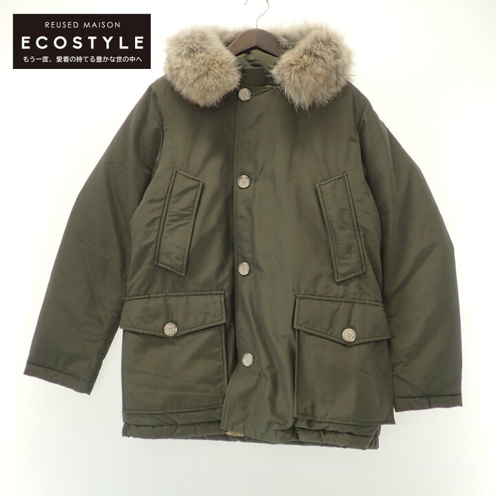 WOOLRICH ウールリッチ 国内正規 1702061 ARCTIC PARKA ML アークティック パーカーML ファー付 フーディダウン ジャケット S カーキ メンズ 【中古】 | ブランドリサイクル エコスタイル