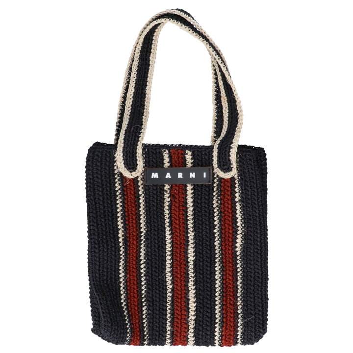 楽天市場】MARNI マルニ フィケクロシェ ストライプ トートバッグ 