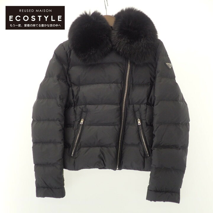 楽天市場】PRADA プラダ 29X510 ブルーフォックスファー ライダース  