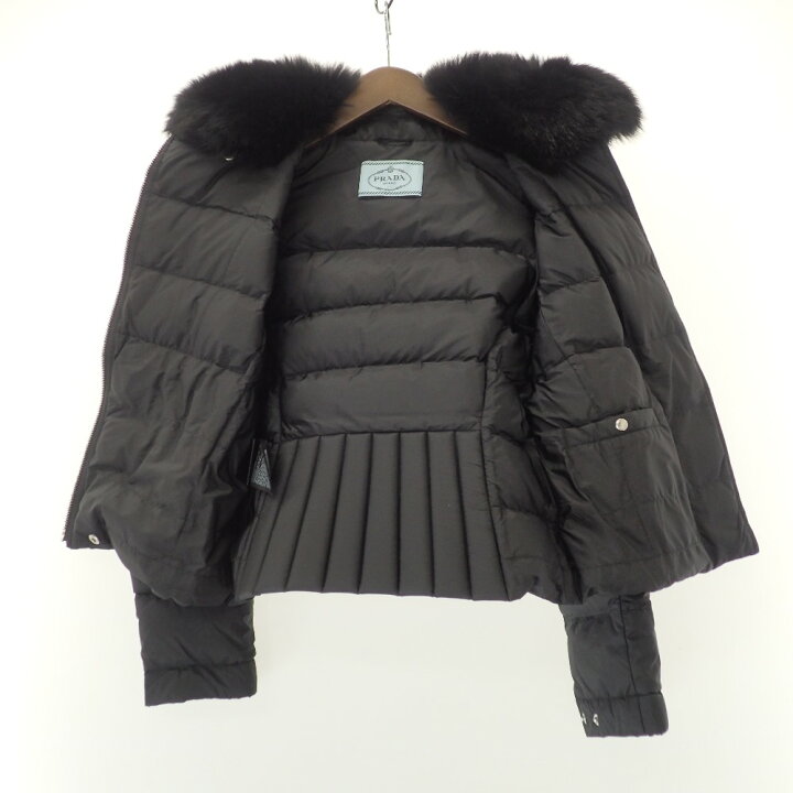 楽天市場】PRADA プラダ 29X510 ブルーフォックスファー ライダース  