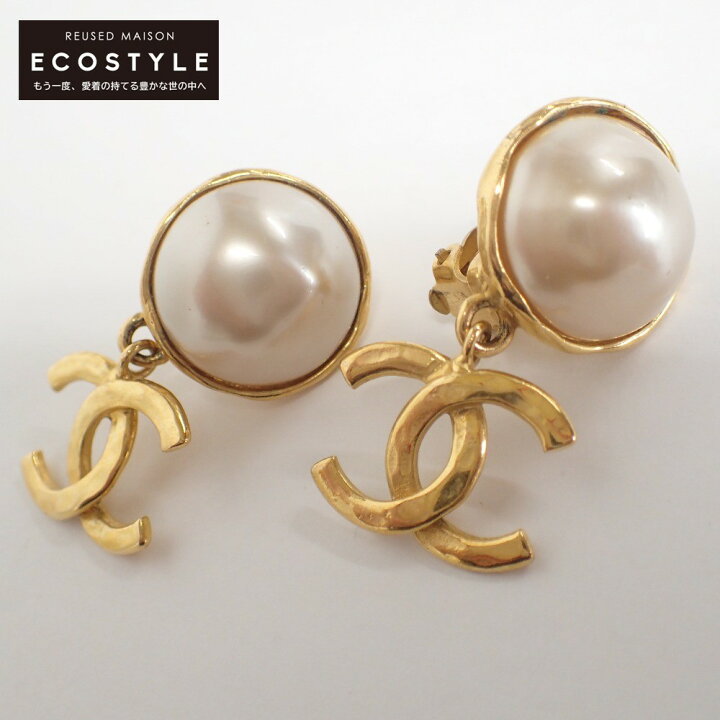 楽天市場】CHANEL シャネル 93P フェイクパール/ココマーク イヤリング  