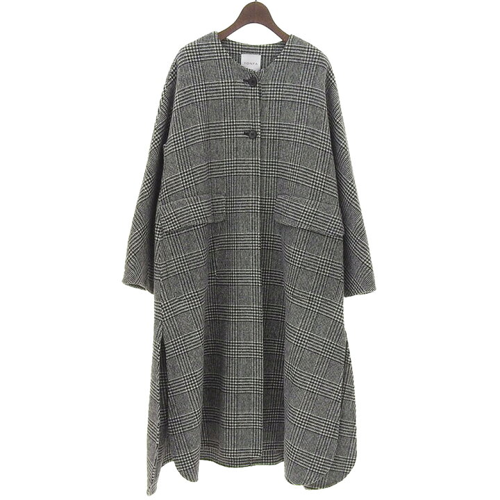 楽天市場】YONFA ヨンファ 美品 YONFA ヨンファ ウールリバーコート 
