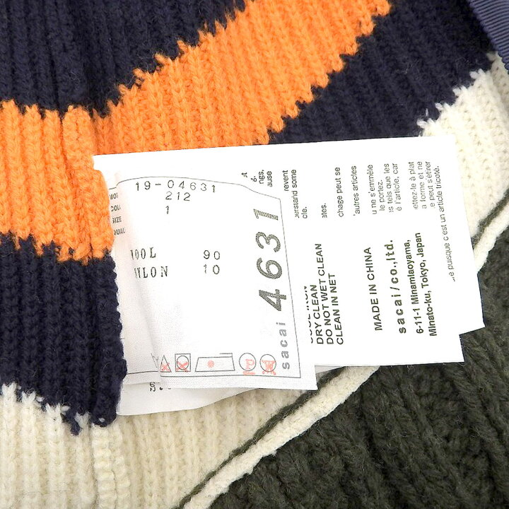Sacai 19aw ジップニット 紺 オレンジ 日本最大級 Sacai 19aw ジップニット 紺 オレンジ 日本最大級