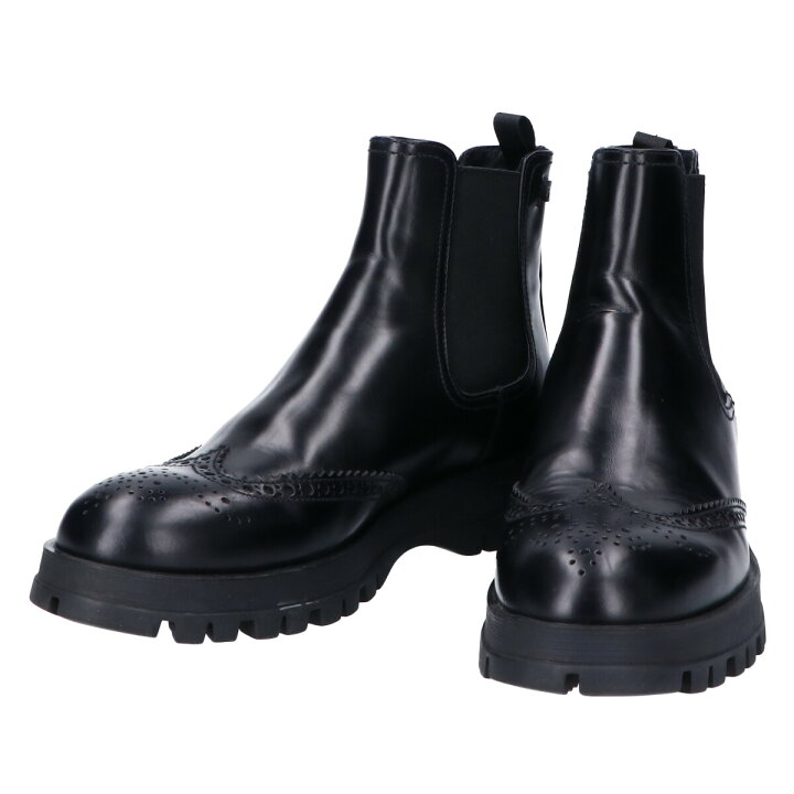 楽天市場】PRADA プラダ 【美品】ウイングチップ サイドゴアブーツ 