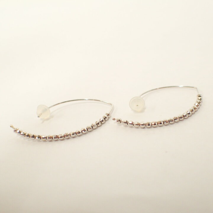 楽天市場】MIZUKI ミズキ 【美品】K14WG スモール バナナフープ ピアス 