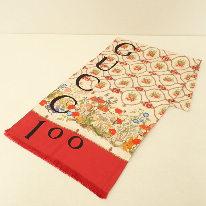 グッチ めんどう 406203 3G001 スカーフ【中古】 