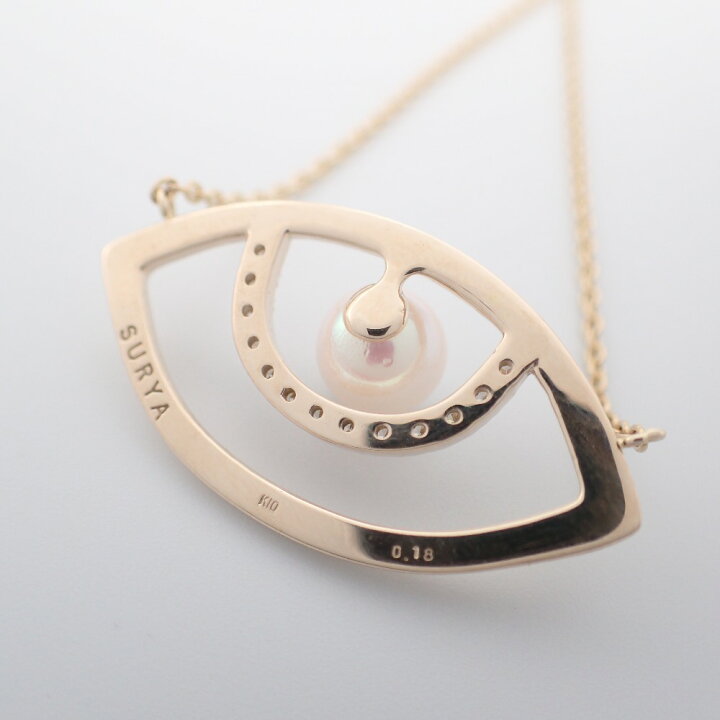 楽天市場】SURYAスーリヤ【新品磨き】K10YG/0.18ct/パール6.2mm アイ 