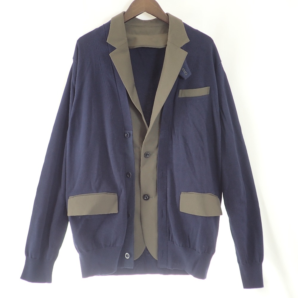 楽天市場】sacai サカイ 【美品】21-02463M Suiting Mix Jacket