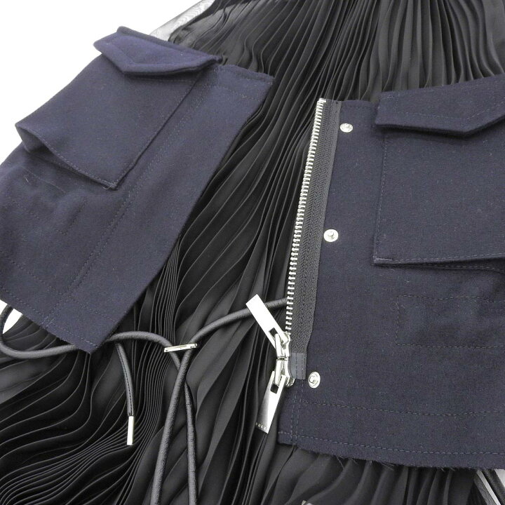 楽天市場】sacai サカイ 19-04724 シフォンプリーツ ドッキング  