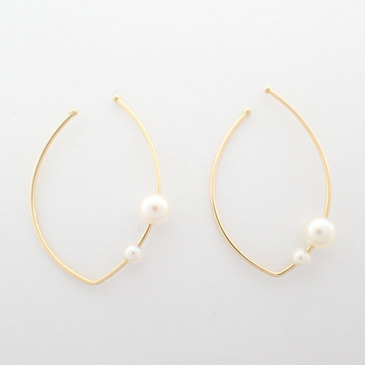 ゴールド ミズキ MIZUKI バロックパール バナナピアス パールピアス  
