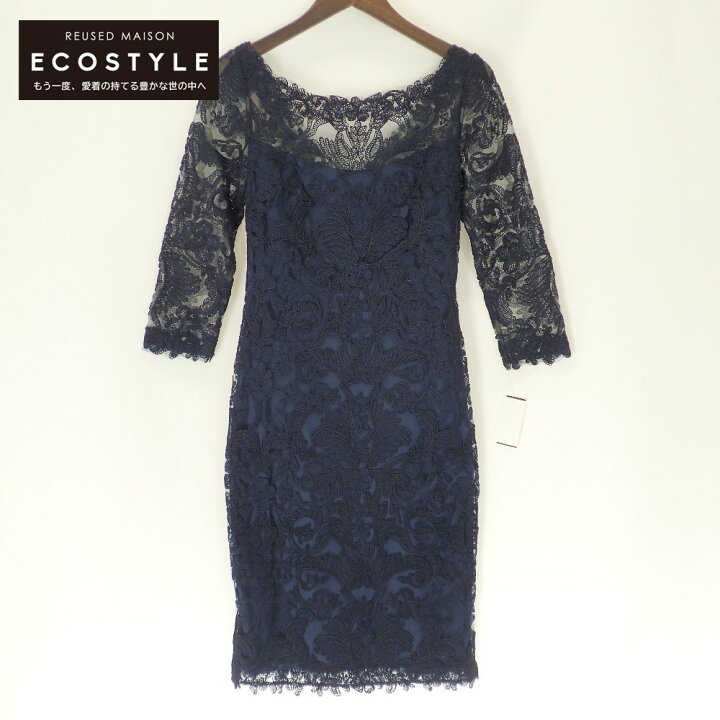 楽天市場】TADASHI SHOJI タダシショージ ネイビー コード刺繍 七分袖  