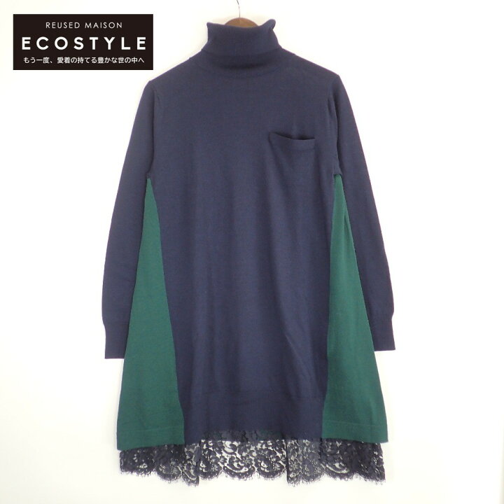 楽天市場】sacai サカイ SCW-041 裾レース ハイネック ドッキング  