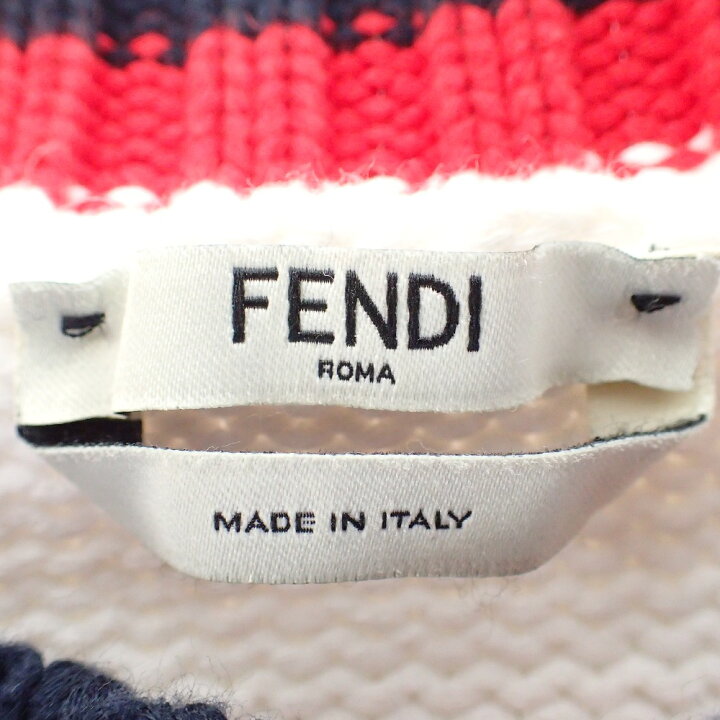 FENDI フェンディ ボーダー柄 FZY754 A60P 2018年製 ボトルネック  