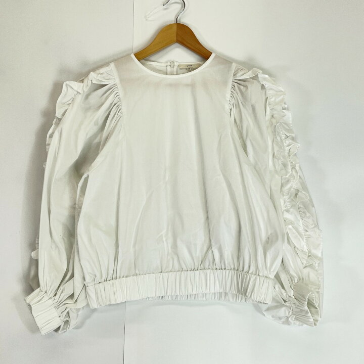 楽天市場】yori ヨリ 22SS ホワイト YR2221-010SP-7 フリルスリーブ  