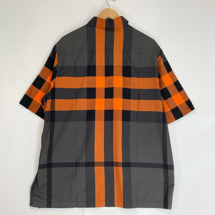 楽天市場】BURBERRY バーバリー グレー×オレンジ チェック ナイロン  