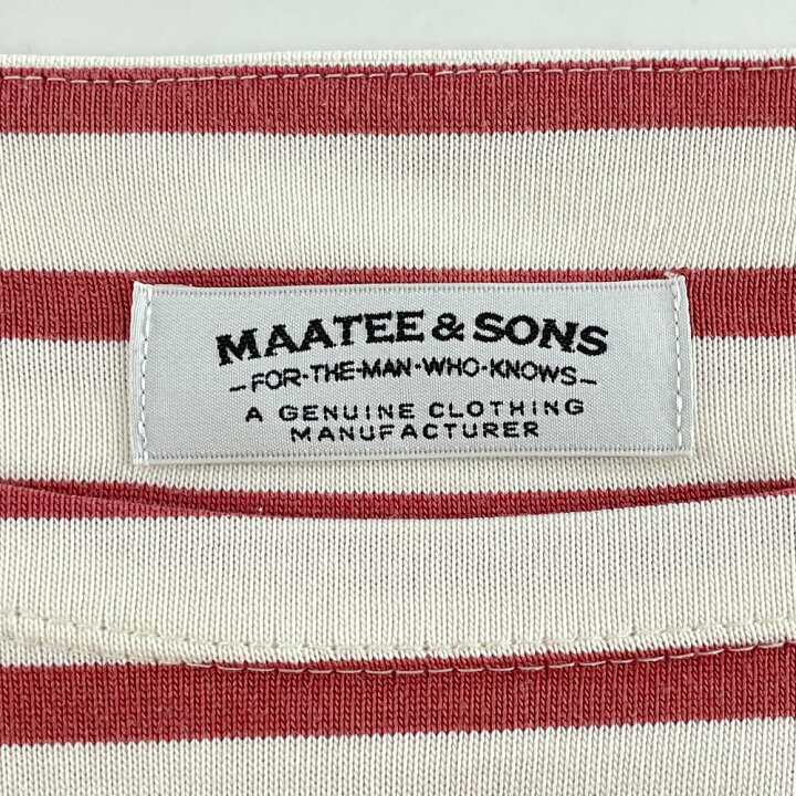 楽天市場】MAATEE&SONS マーティーアンドサンズ 赤×ホワイト ボーダー 