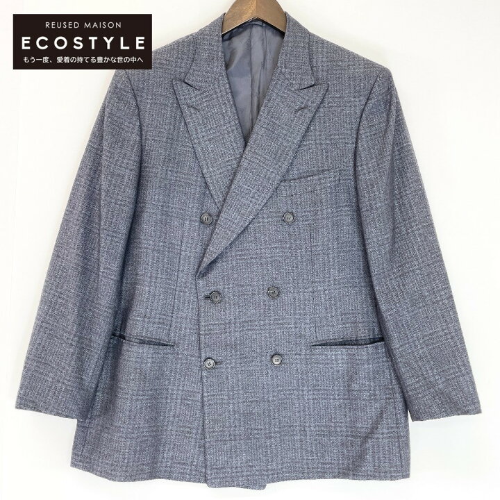 楽天市場】Brioni ブリオーニ ネイビー シルクカシミヤ ダブルブレスト 