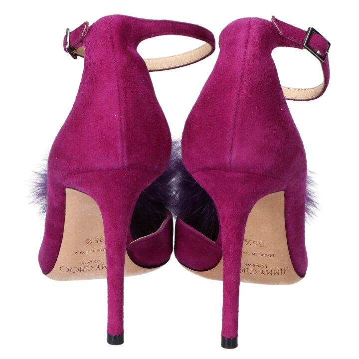 楽天市場】JIMMY CHOO ジミーチュウ 【美品】ポンポンファー スエード 