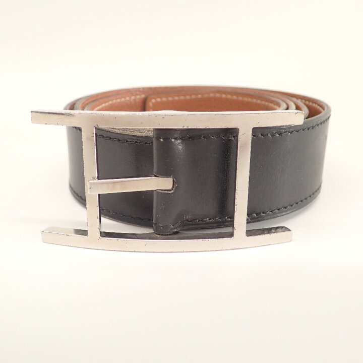 楽天市場】HERMES エルメス カンタン リバーシブル ベルト ブラック 