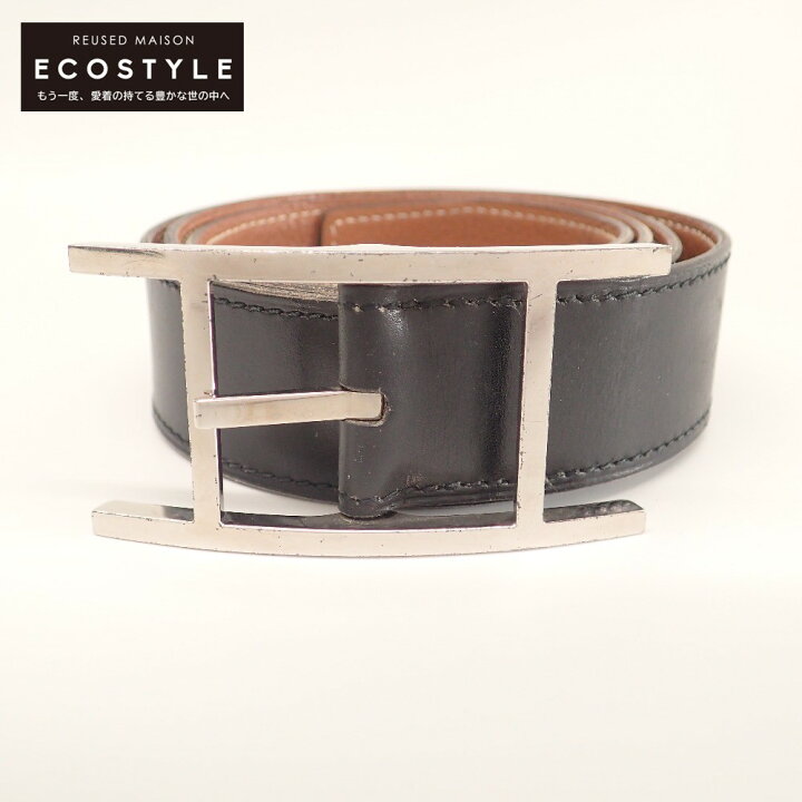 楽天市場】HERMES エルメス カンタン リバーシブル ベルト ブラック  