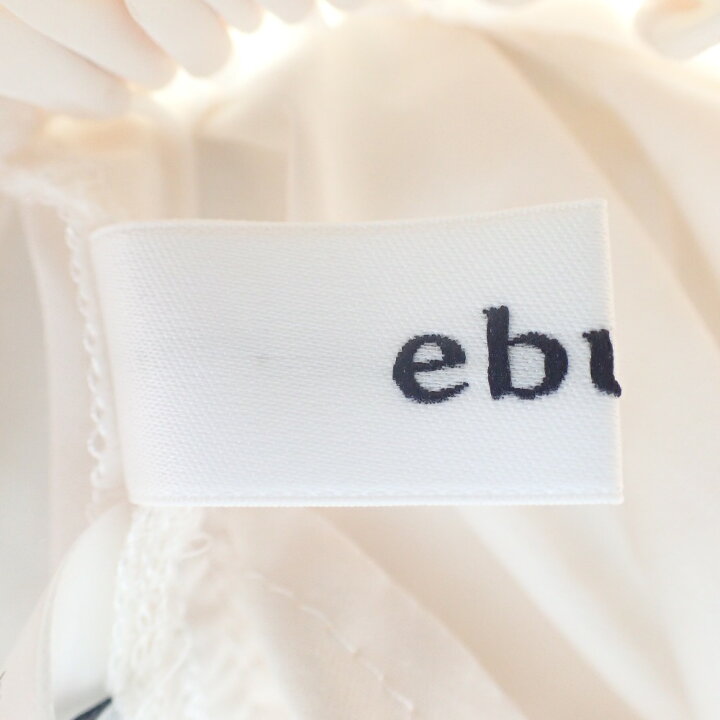 楽天市場】ebure エブール ホワイト ライトタフタウエストギャザー 
