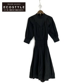 BORDERS at BALCONY ボーダーズアットバルコニー 【美品/21年製】BD2121-3E-09 BACK CUT OUT DRESS バックセパレート ワンピース 36 ブラック レディース 【中古】