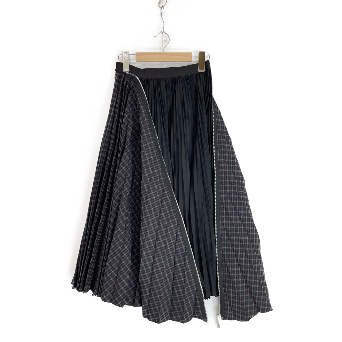楽天市場】sacai サカイ 【美品】19-04598 Zip Detail Pleated Skirt 