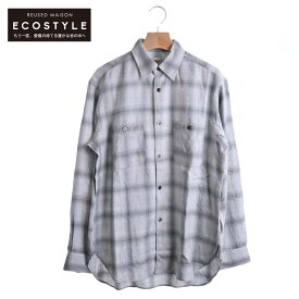 Ron Herman ロンハーマン 23S/S 3720700075 Brushed Plaid Work Shirt トップス S グレー ホワイト メンズ 【中古】