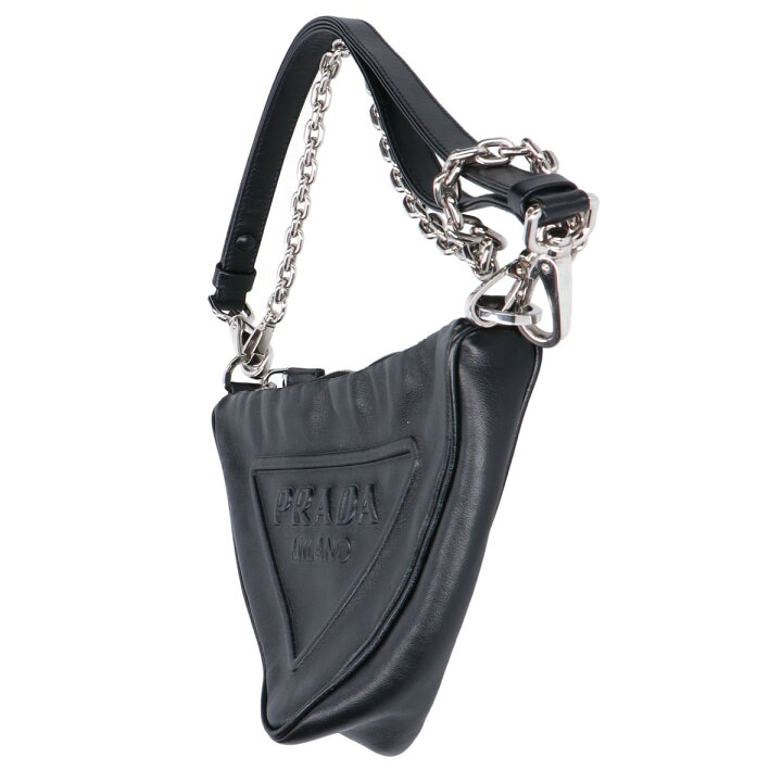 楽天市場】PRADA プラダ 1BC543 トライアングル レザー 2way チェーン 