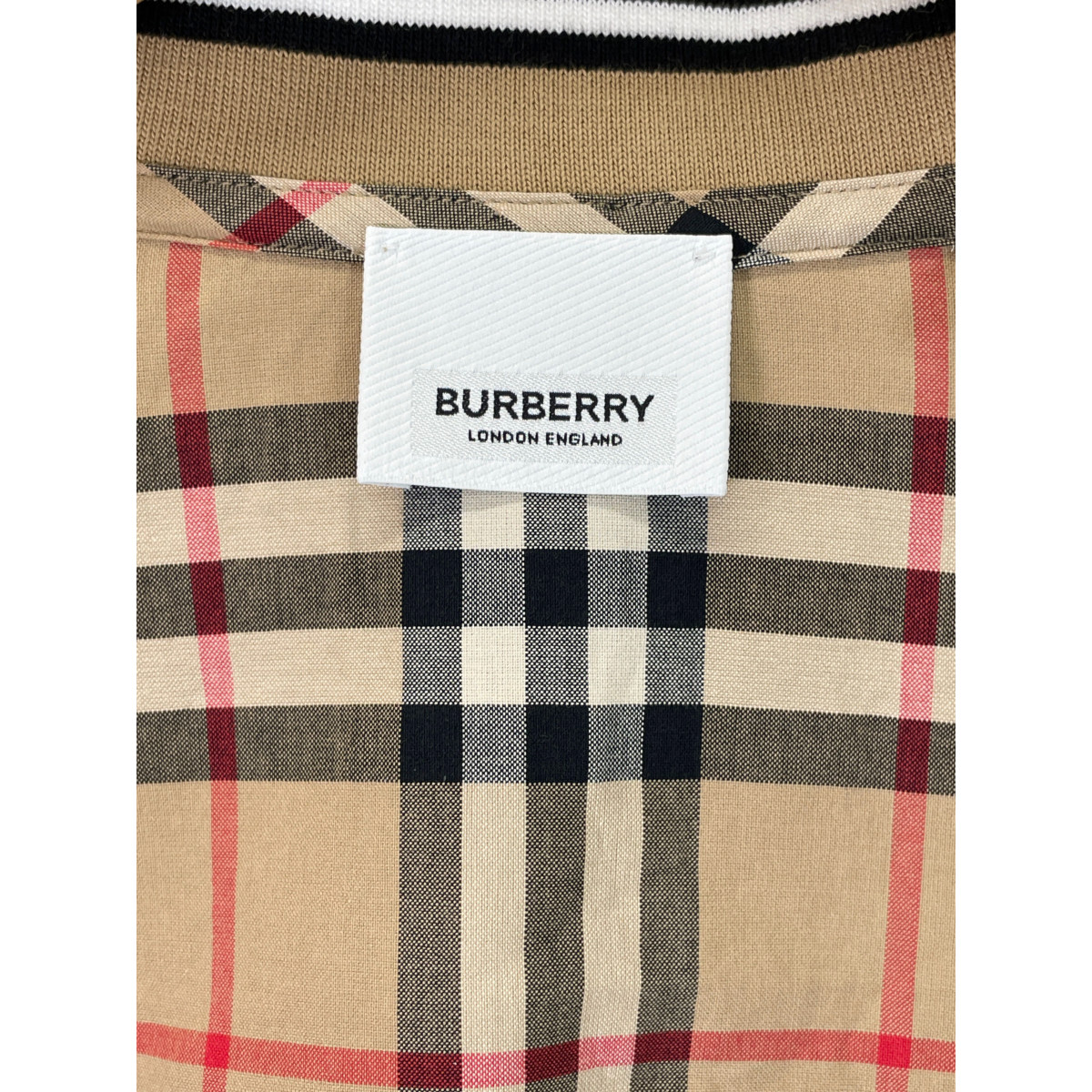 BURBERRY リブニットディテールヴィンテージチェックコットンシャツ