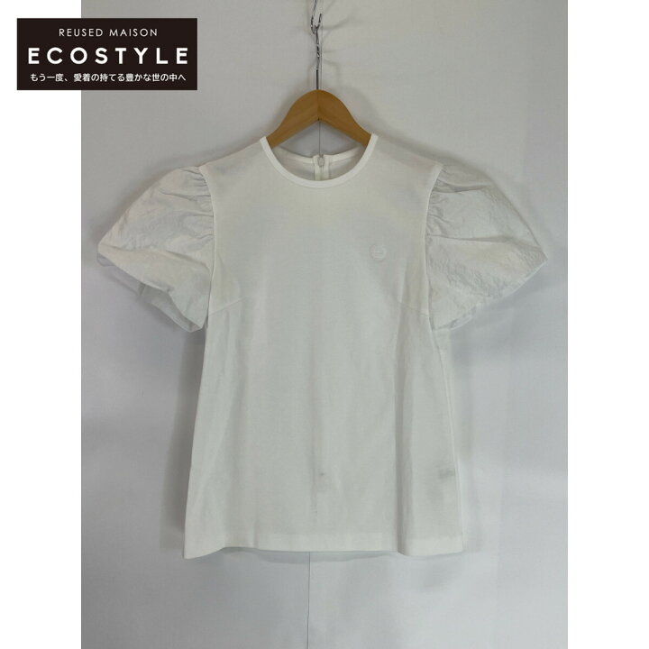 BORDERS at BALCONY ジャガード パフスリーブ Tシャツ 