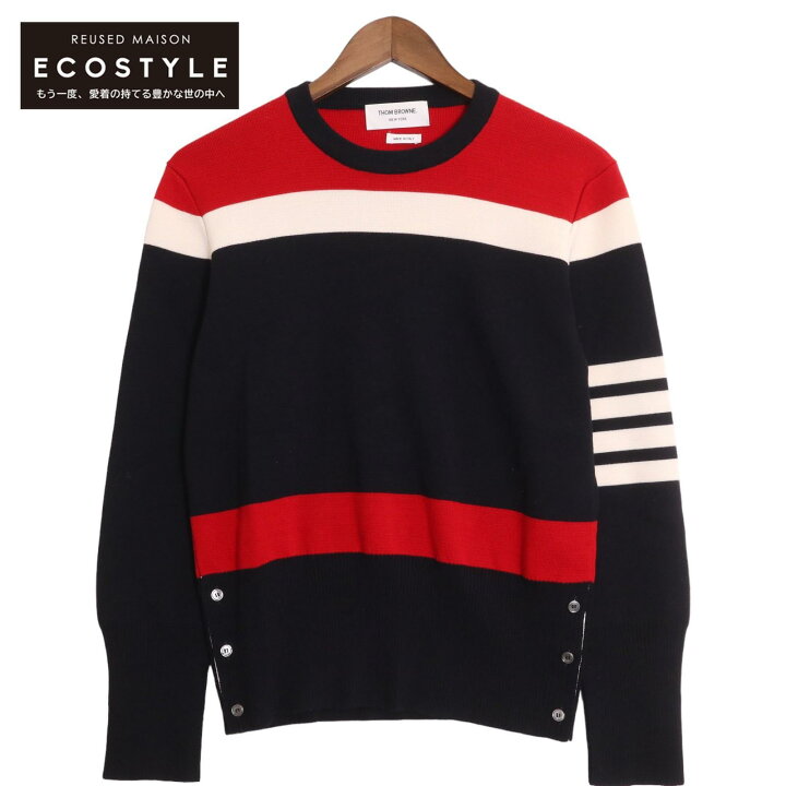 楽天市場】THOM BROWNE トムブラウン トリコカラー クルーネック 
