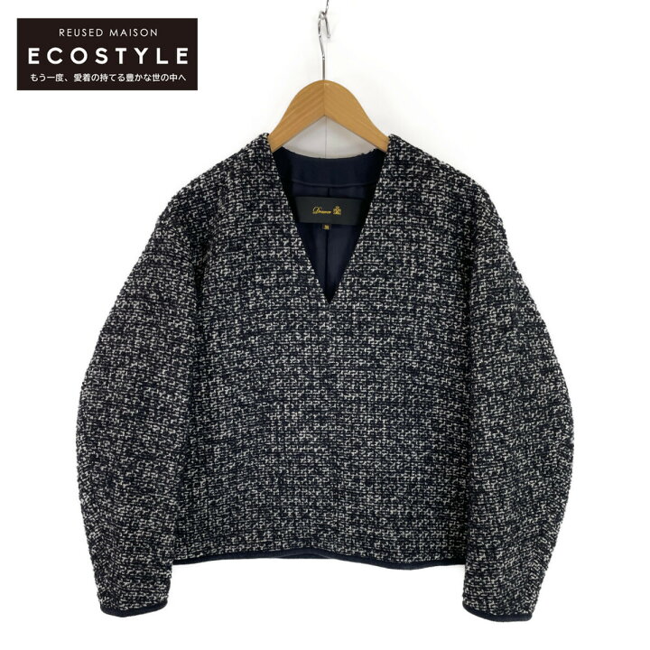 楽天市場】Drawer ドゥロワー WINTER1 ツイードVネックブラウス 