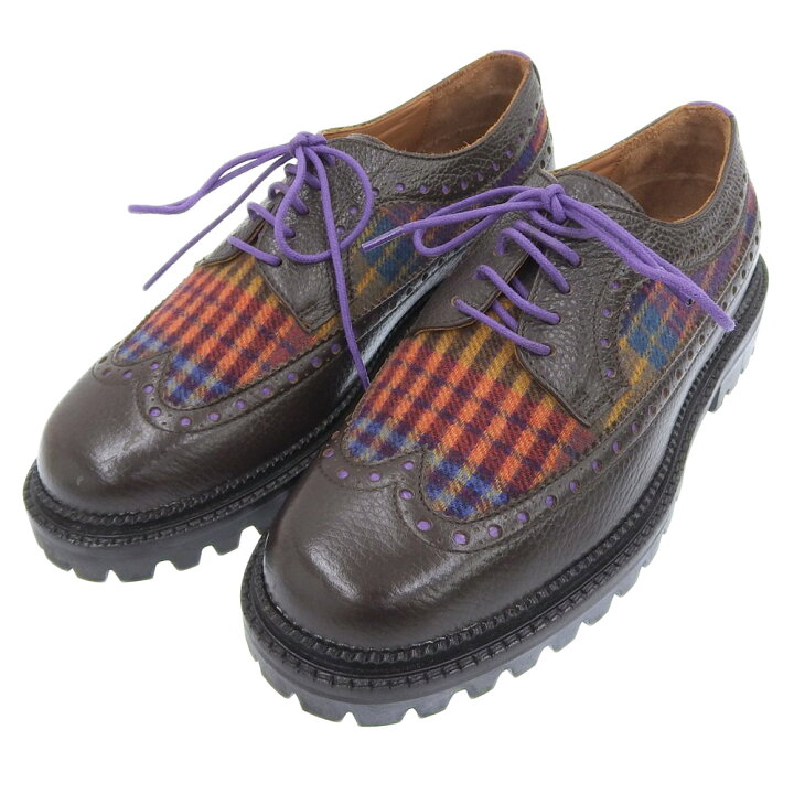 楽天市場】ETRO エトロ ETRO エトロ チェック ウイングチップ レザー 