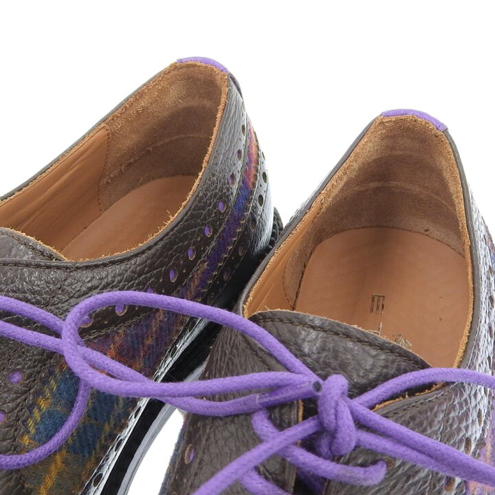 楽天市場】ETRO エトロ ETRO エトロ チェック ウイングチップ レザー 