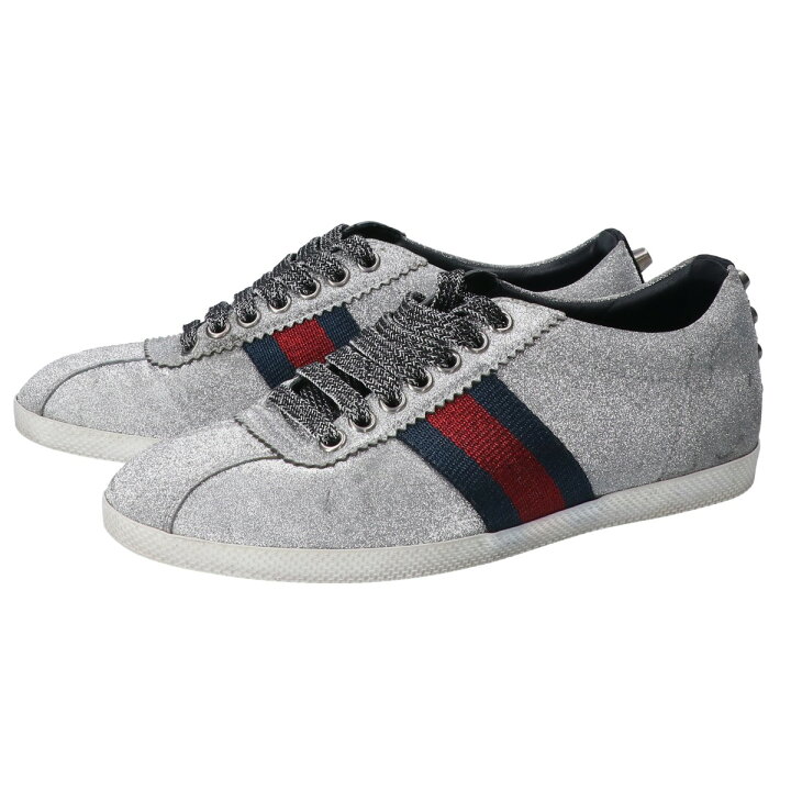 楽天市場】GUCCI グッチ 419544 グリッター ウェブライン スニーカー 