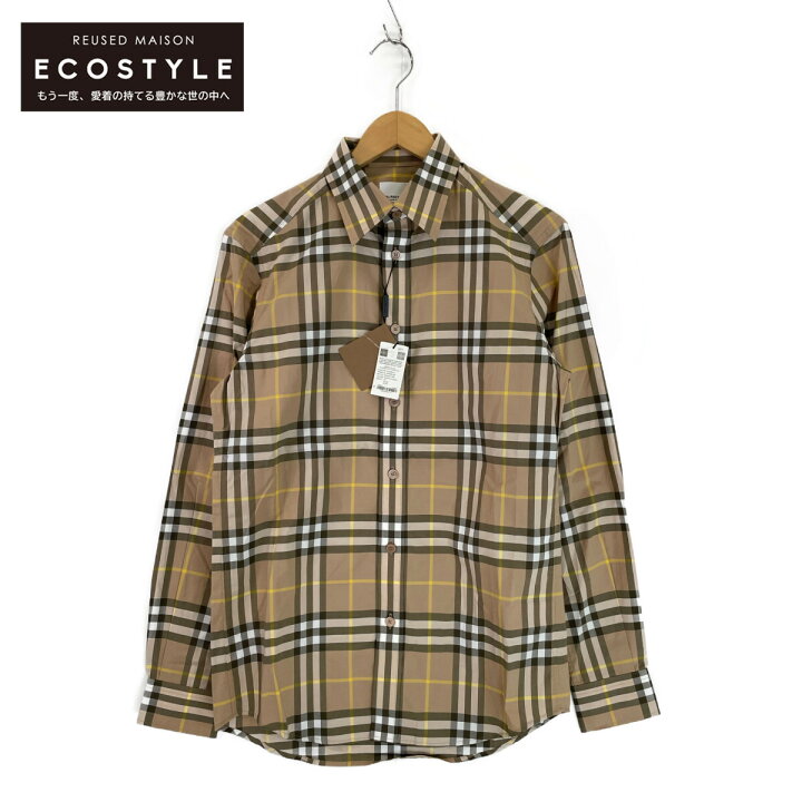 楽天市場】BURBERRY バーバリー ﾍﾞｰｼﾞｭ 8055492 ﾁｪｯｸ ｺｯﾄﾝ長袖ｼｬﾂ 
