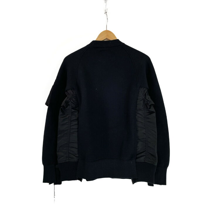 楽天市場】sacai サカイ 22AW ﾌﾞﾗｯｸ SCM-043 ｽﾎﾟﾝｼﾞｽｳｪｯﾄﾄﾚｰﾅｰ 