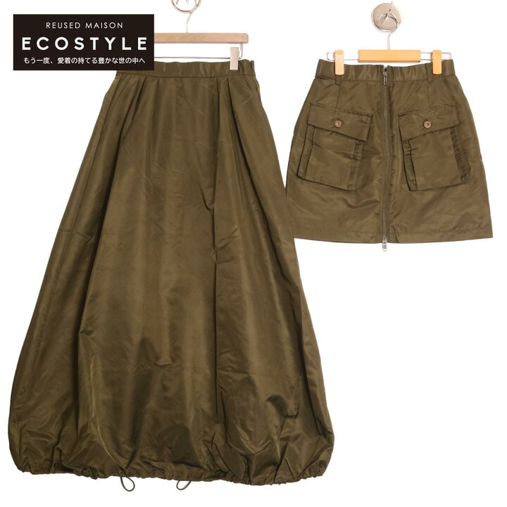 楽天市場】AMERI アメリ カーキ UND MA-1 LAYERED SKIRT スカート M 