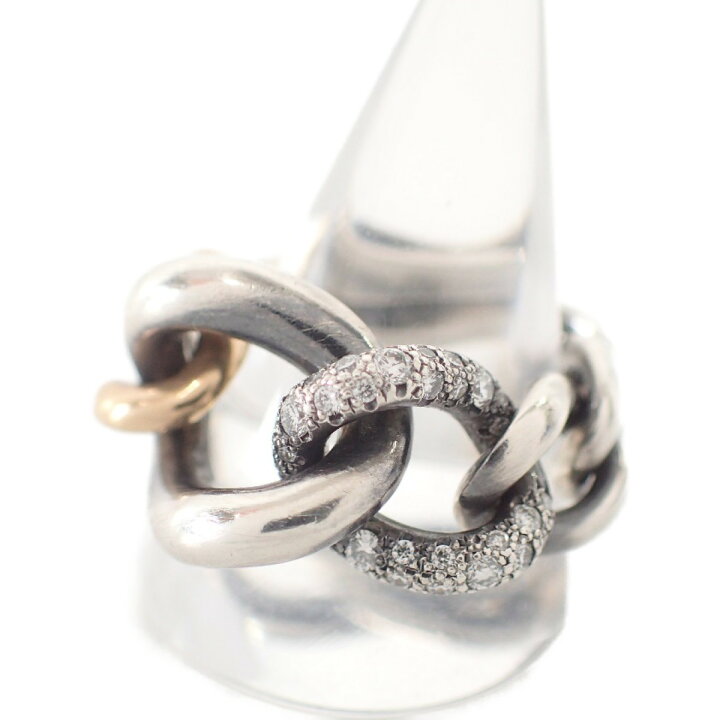 楽天市場】hum ハム 【美品】MR-R2S-COM K18YG/SV Humete Chain Ring 