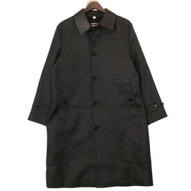 BURBERRY バーバリー 【新品同様/国内正規】8048750 レザーカラー カムデンヘリテージ コート 46 ダークグレー メンズ 【中古】