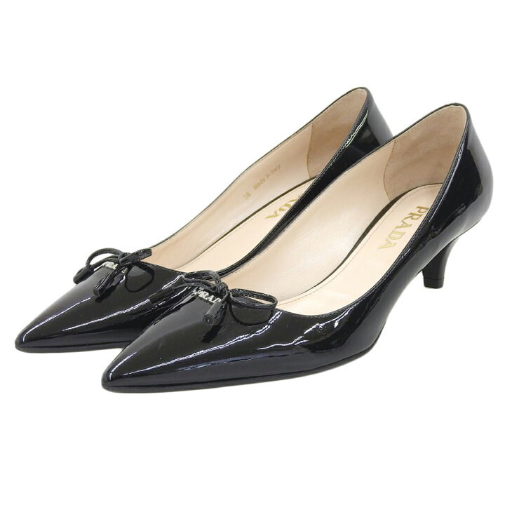楽天市場】PRADA プラダ PRADA プラダ リボン ローヒール パンプス 