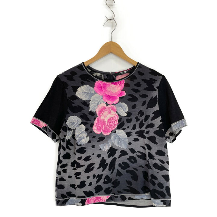 楽天市場】LEONARD レオナール 黒レオパード×花柄ウールシルク  