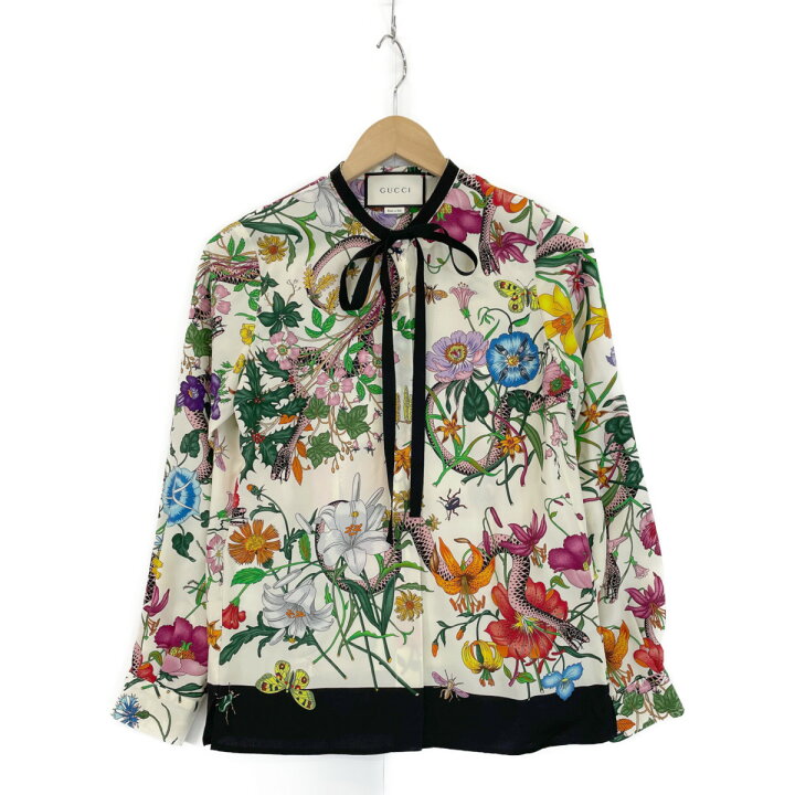 楽天市場】GUCCI グッチ 16年 454786フローラルスネークシルクブラウス  