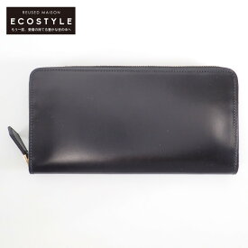 COCOMEISTER ココマイスター 45014200 GEORGE BRIDLE ROYAL WALLET ジョージブライドル・ロイヤルウォレット 長財布（小銭入れあり） ブラック メンズ 【中古】