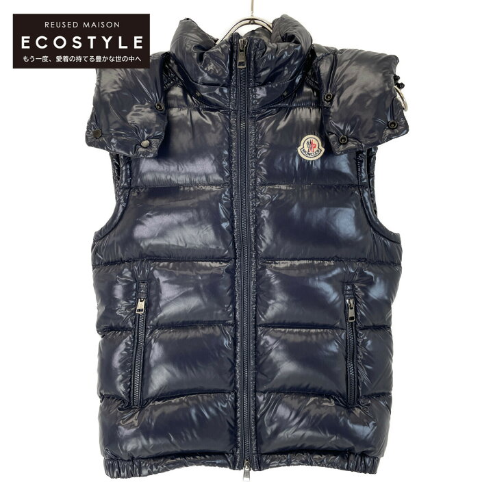 美品/国内正規 MONCLER モンクレール LACET フード付 ダウン ベスト 0 
