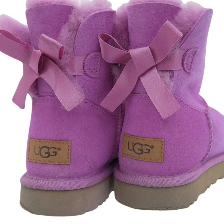 楽天市場】UGG アグ 美品 UGG アグ ミニ ベイリー ボウ 2 ムートン 