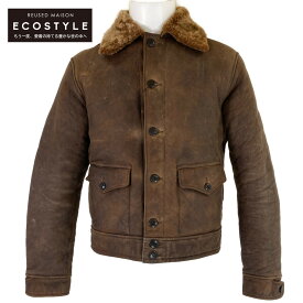 RRL ダブルアールエル 【新品同様/定価41万1400円/国内正規】MNRROTW16020125 シアリング ムートン ジャケット S/P ブラウン メンズ 【中古】