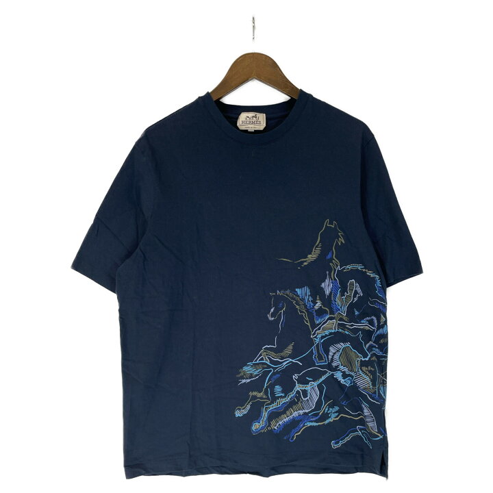 楽天市場】HERMES エルメス 22SS ネイビー カヴァルカード Tシャツ 